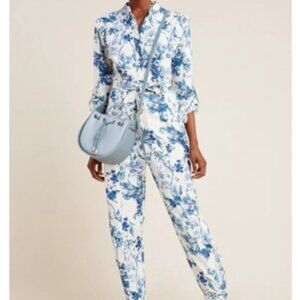 Anthropologie Lucienne Belted Romper Size 4